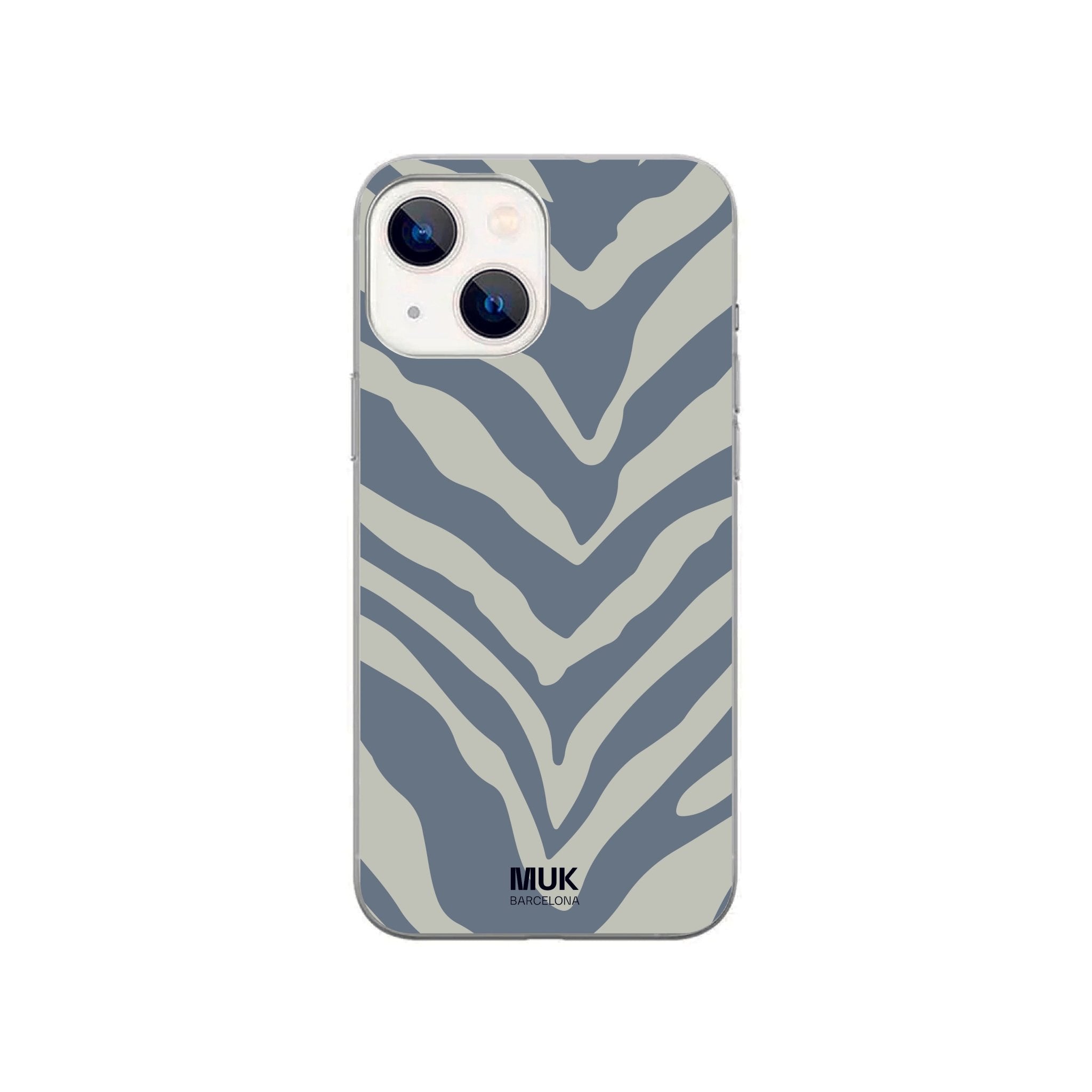 Funda de móvil TPU con estampado print animal de tigre en tonos grisáceos
